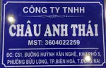 CÔNG TY TNHH CHÂU ANH THÁI