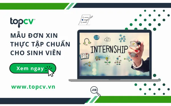Mẫu đơn xin thực tập chuẩn cho sinh viên