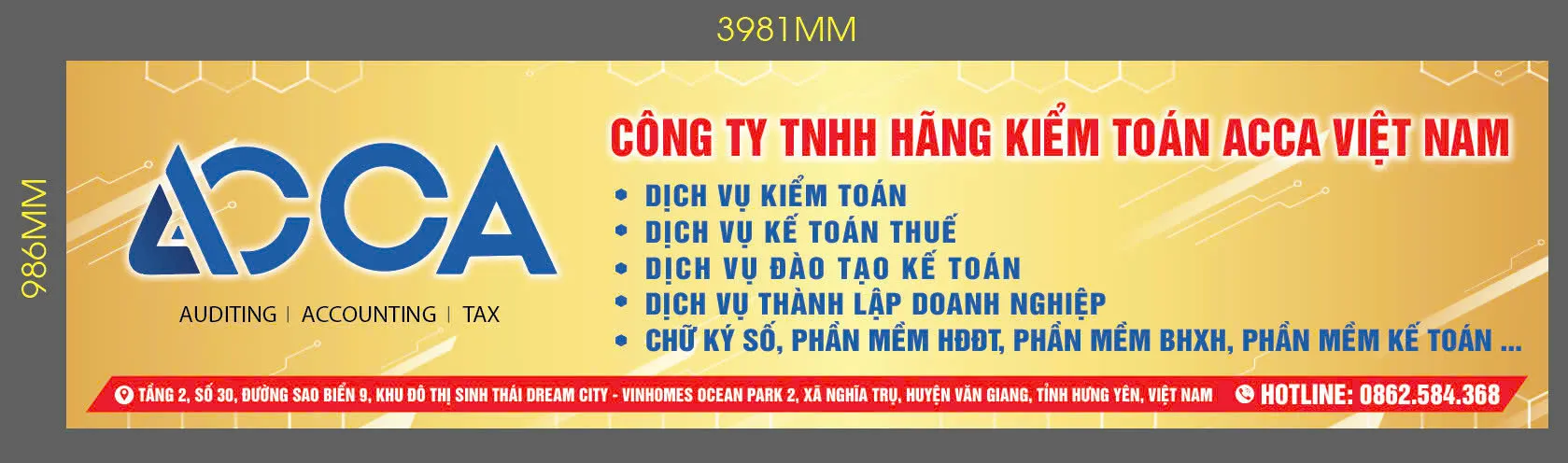 VĂN PHÒNG ĐẠI DIỆN - CÔNG TY TNHH HÃNG KIỂM TOÁN ACCA VIỆT NAM