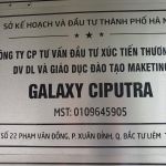 CÔNG TY CỔ PHẦN TƯ VẤN ĐẦU TƯ XÚC TIẾN THƯƠNG MẠI DỊCH VỤ DU LỊCH VÀ GIÁO DỤC ĐÀO TẠO MAKETING GALAXY CIPUTRA