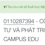 CÔNG TY CP ĐẦU TƯ VÀ PHÁT TRIỂN GIÁO DỤC CAMPUS EDU