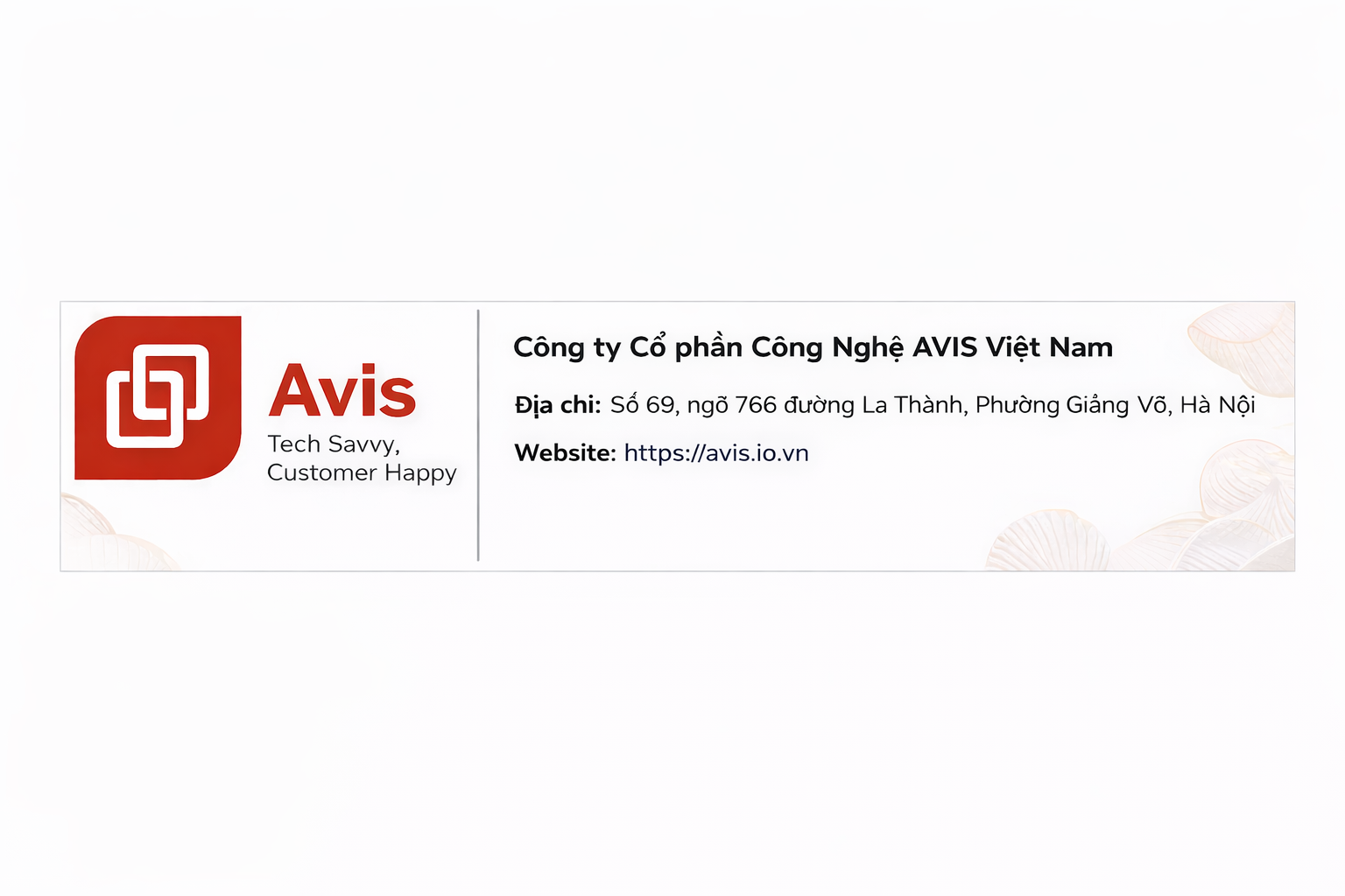 CÔNG TY CỔ PHẦN CÔNG NGHỆ AVIS VIỆT NAM