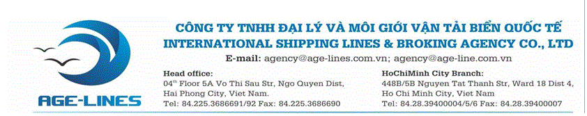 CHI NHÁNH CÔNG TY TNHH ĐẠI LÝ VÀ MÔI GIỚI VẬN TẢI BIỂN QUỐC TẾ ( TP. HẢI PHÒNG )