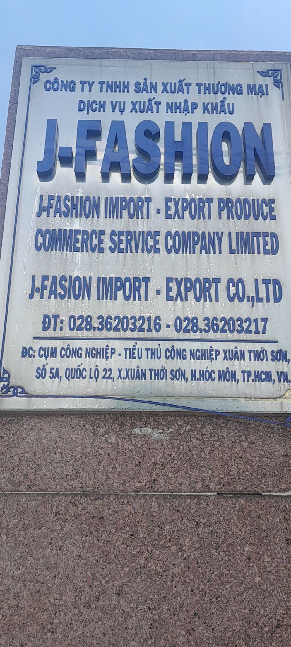Công ty TNHH Sản Xuất Thương  Mại Dịch Vụ Xuất Nhập Khẩu J-Fashion
