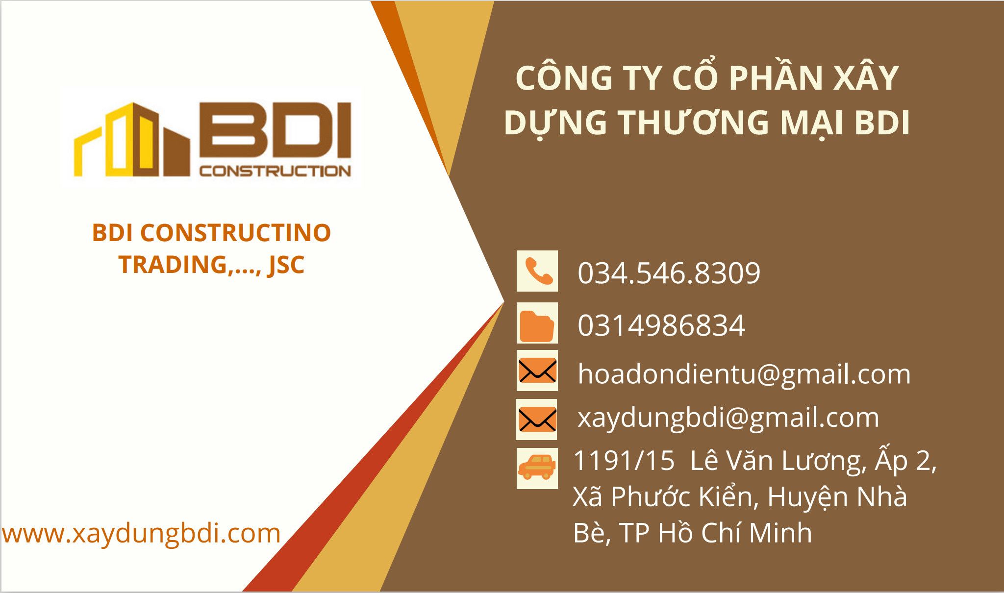 Công Ty Cổ Phần Xây Dựng Thương Mại BDI
