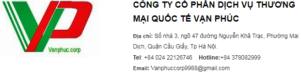 Công ty Cổ phần dịch vụ thương mại quốc tế Vạn Phúc