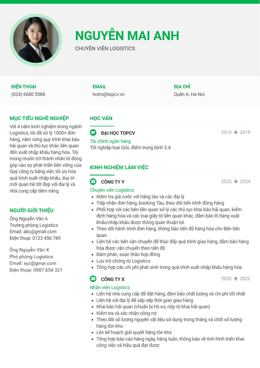 Mẫu CV chuyên nghiệp
